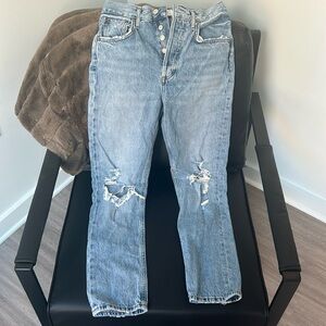 Agolde Light Blue Distressed Women Jeans